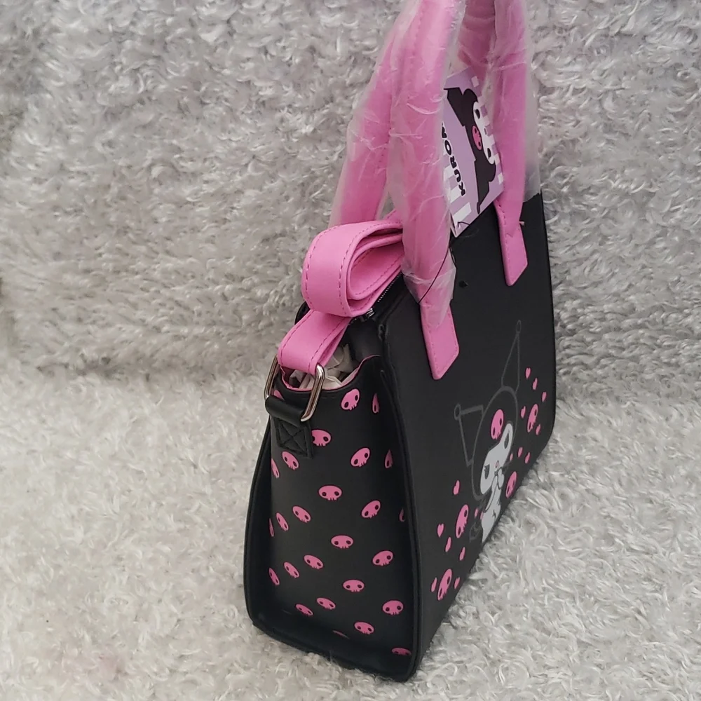 NWT Loungefly Kuromi satchel crossbody and make-up bag - Picture 3 of 13